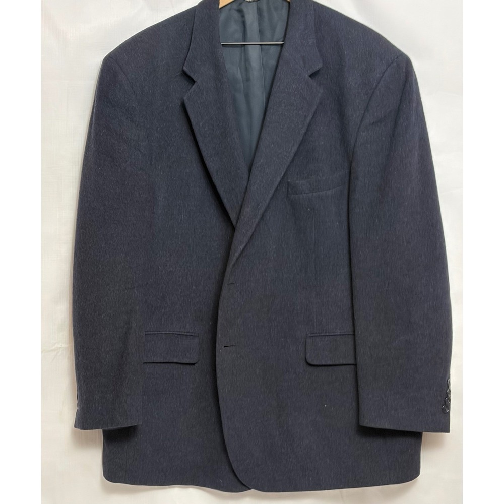Bill Blass Sport Coat Mens XL Charcoal Gray Excellent 100% Camel Hair Blazer